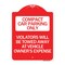 Signmission Compact Car Parking Violators Towed Away Vehicle Owners Expense Alum, 24" L, 18" H, RW-1824-24250 A-DES-RW-1824-24250 - alternate 1